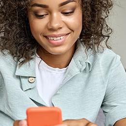 Women using mobile banking 